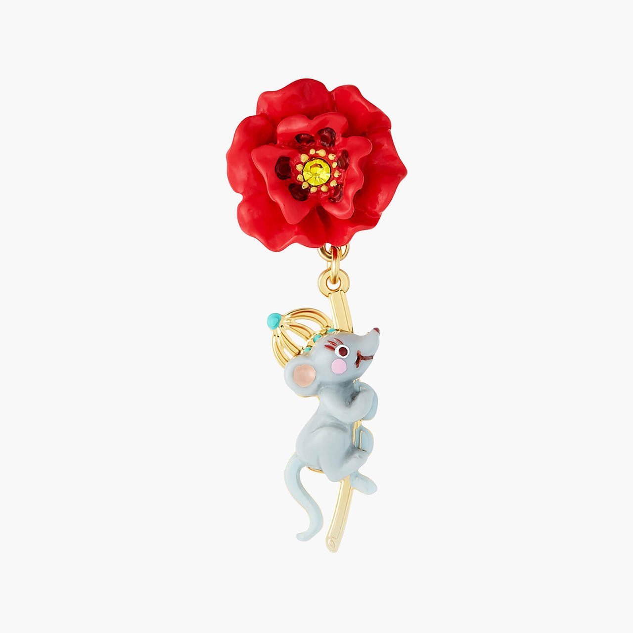 Theé Toto & Dorothy Poppy Stem And Rat Earrings | ANOZ109C/1 - Les Nereides