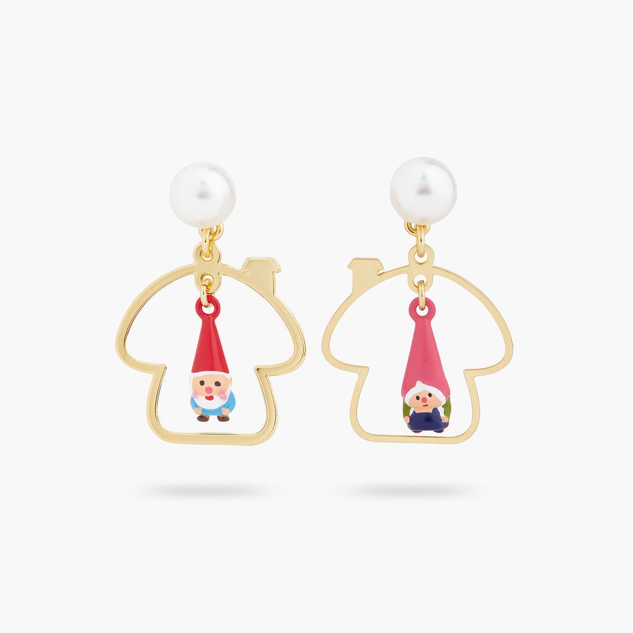 Toadstool Family Asymmetrical Earrings | ARCP1111 - Les Nereides