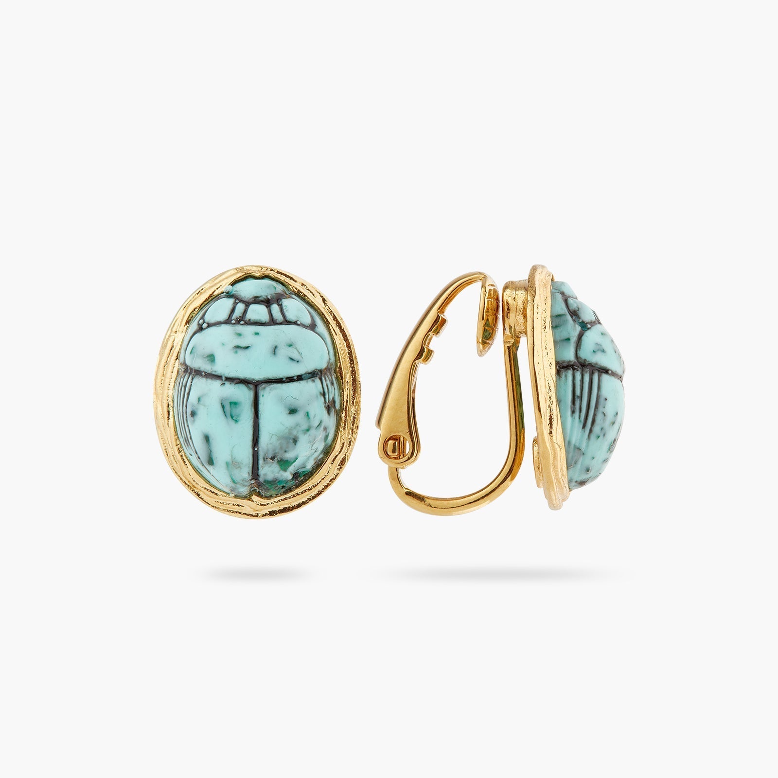 Turquoise Scarab Beetle Earrings | ASNI1031 - Les Nereides