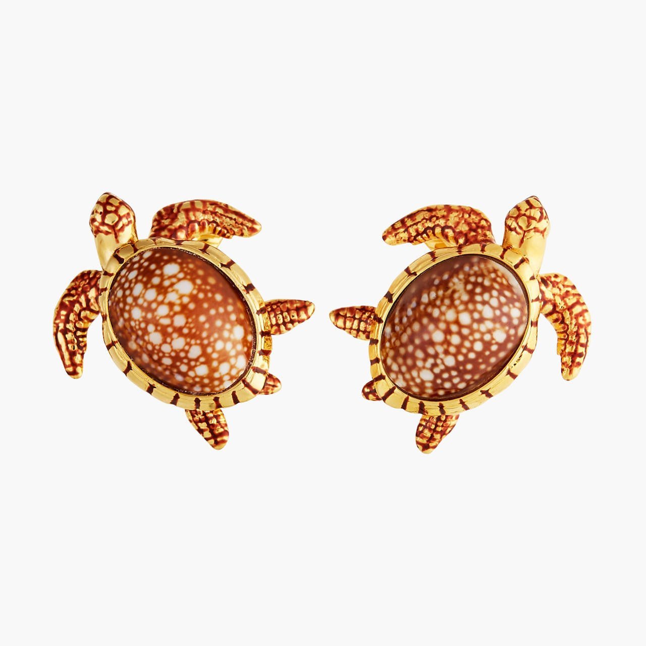 Turtles And Speckled Shells Earrings | AOGL1081 - Les Nereides