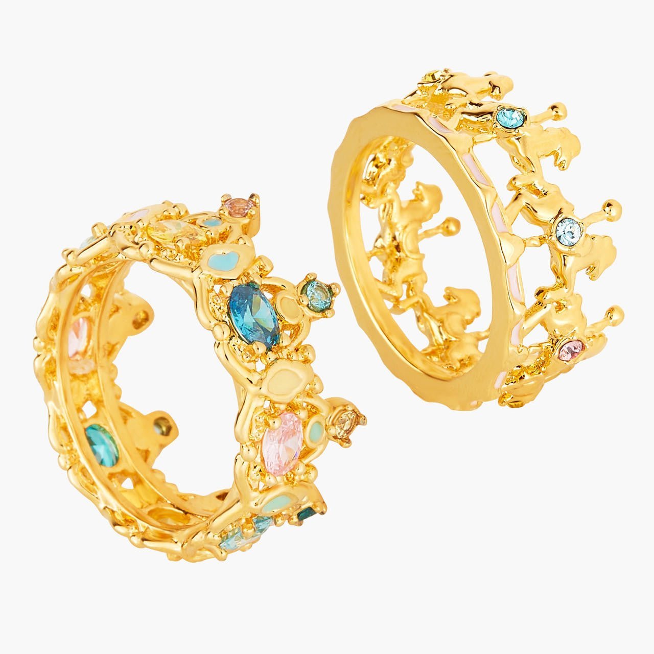 Two Band Carousel And Horse Rings | ANIP603/11 - Les Nereides