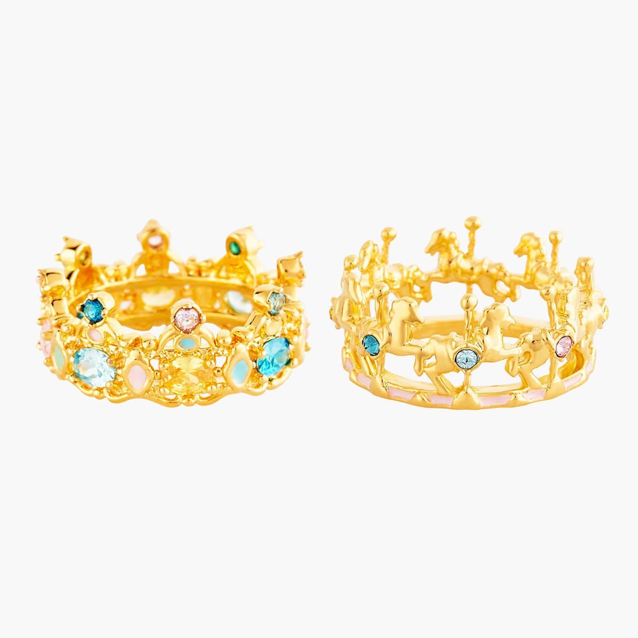 Two Band Carousel And Horse Rings | ANIP603/11 - Les Nereides