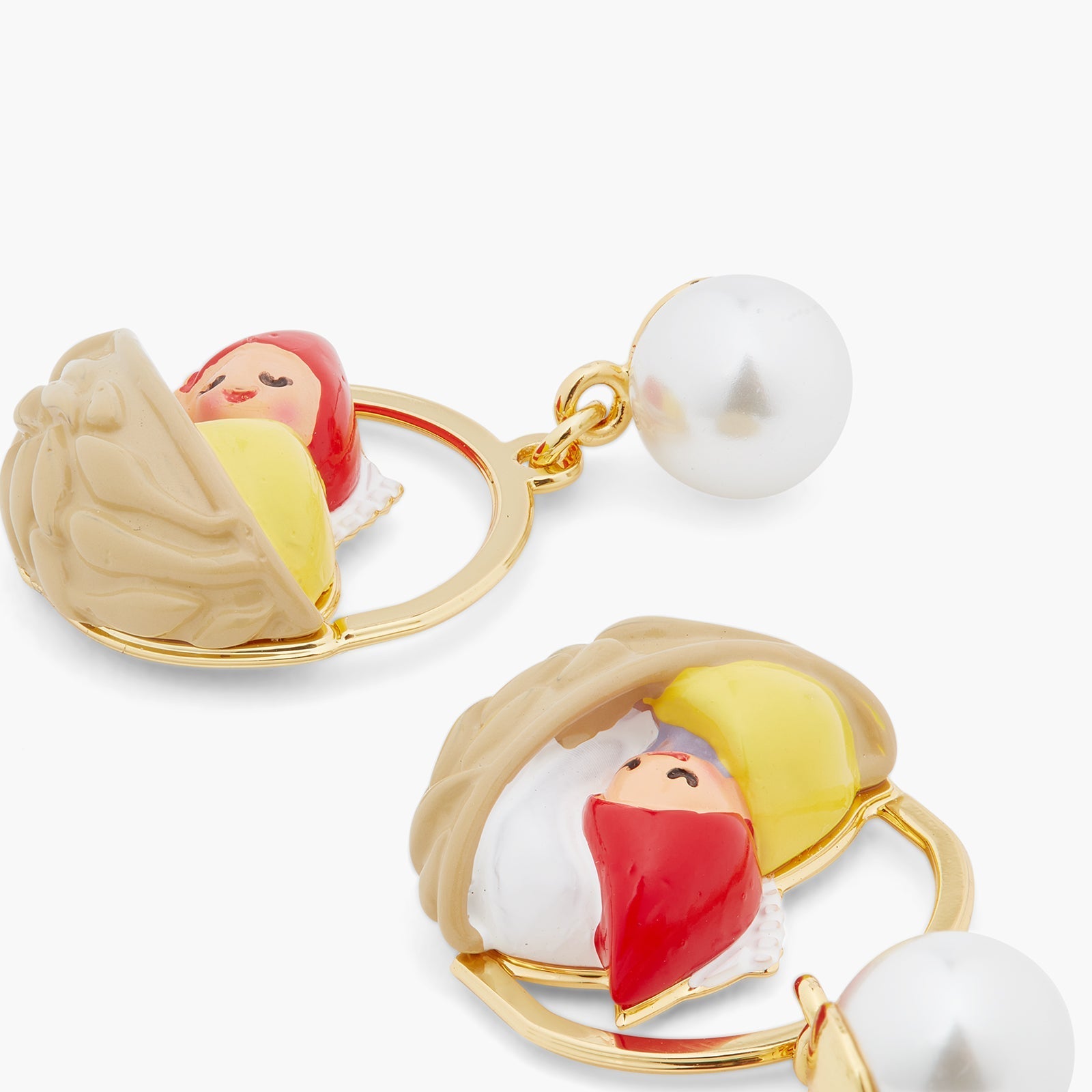 Walnut Shell And Garden Gnome Earrings | ASCP1021 - Les Nereides