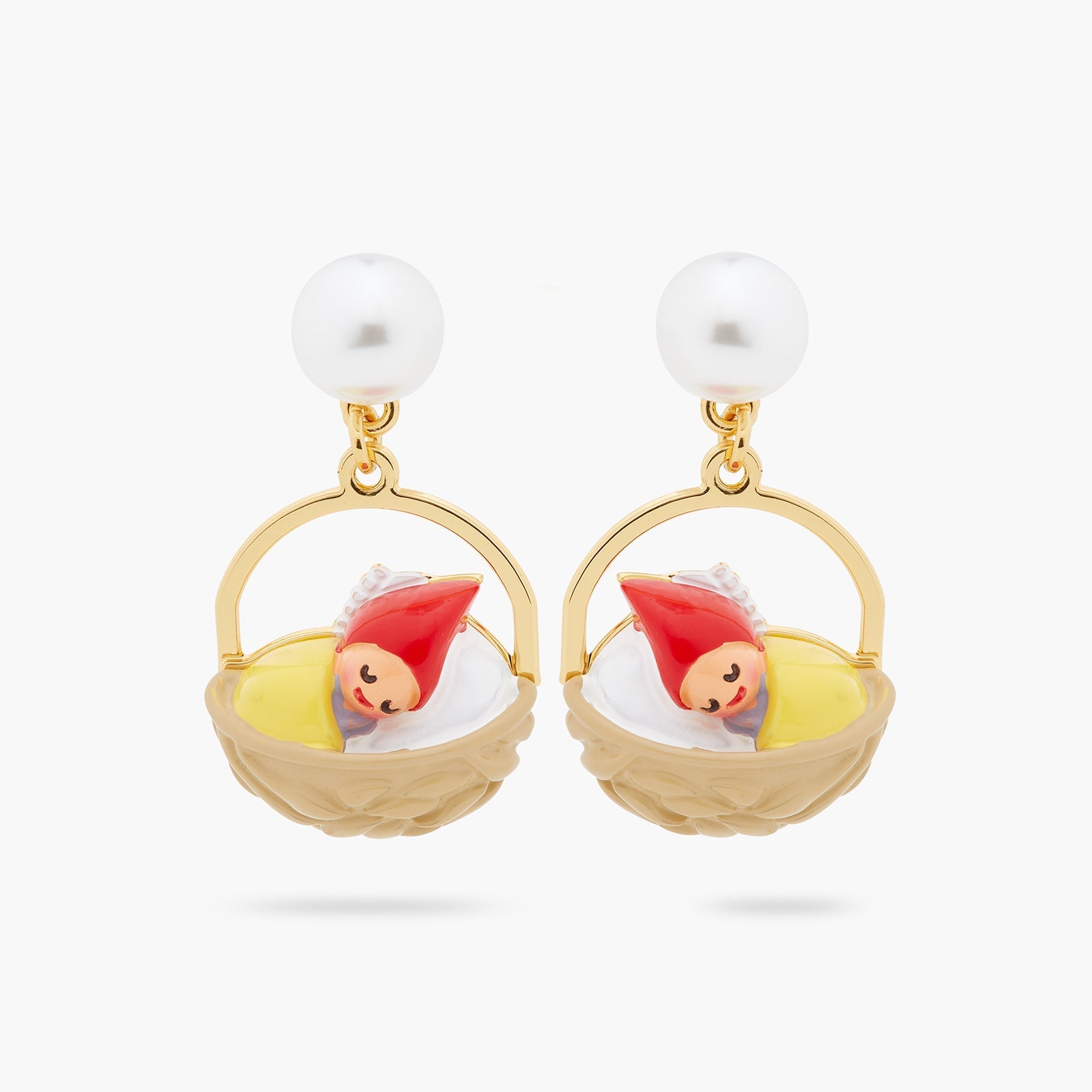 Walnut Shell And Garden Gnome Earrings | ASCP1021 - Les Nereides