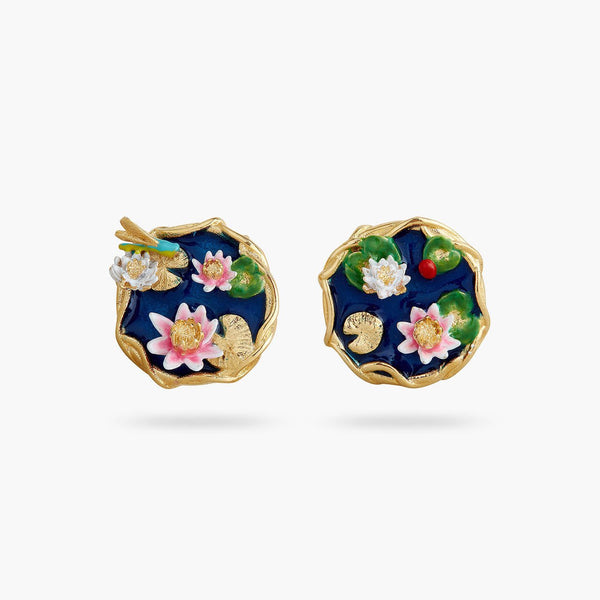 Water Lily Pond Earrings | AQJF1101 - Les Nereides
