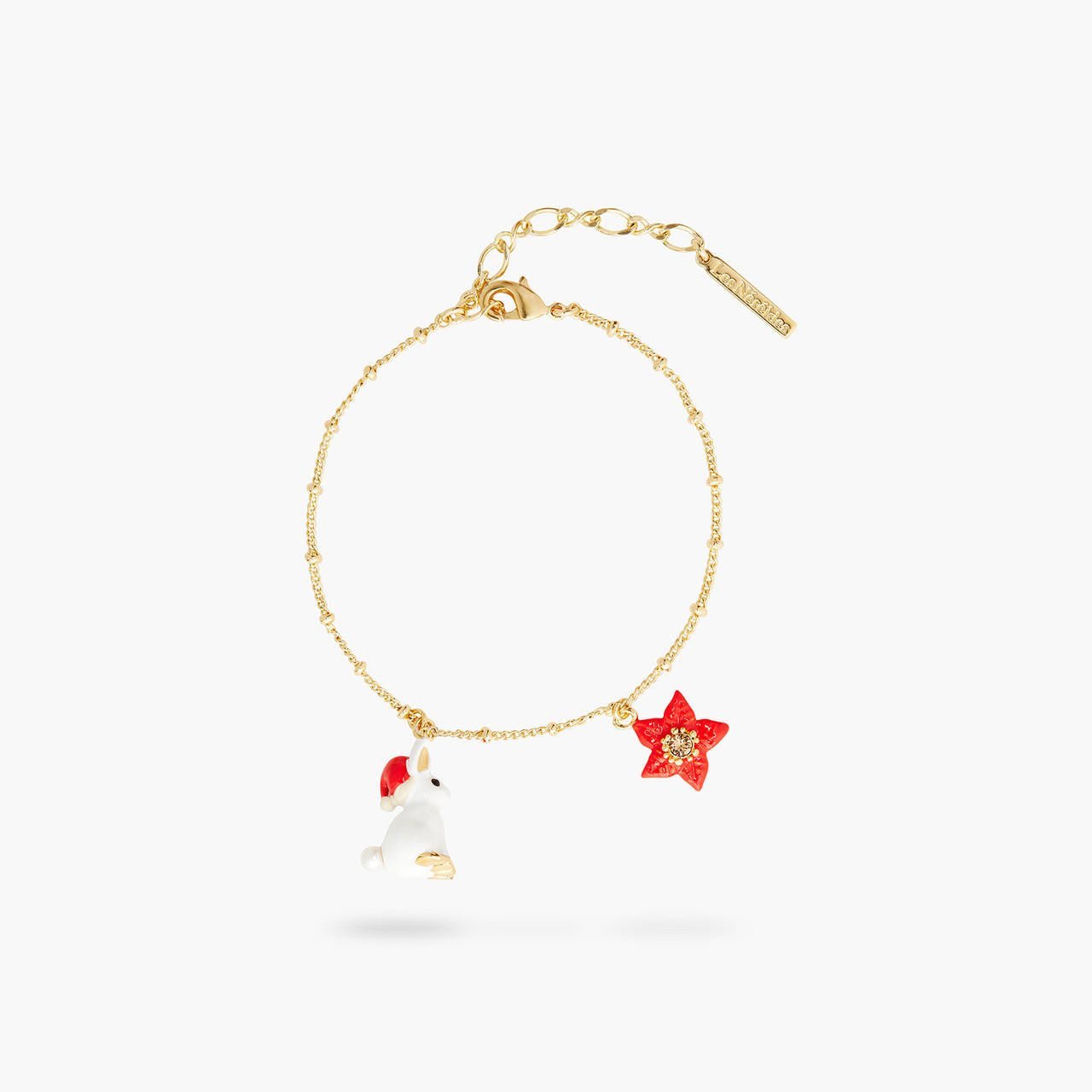 White rabbit and poinsettia bracelet | AQNE2011 - Les Nereides