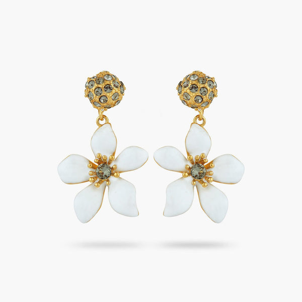 White ranunculus earrings | AQFN1031 - Les Nereides