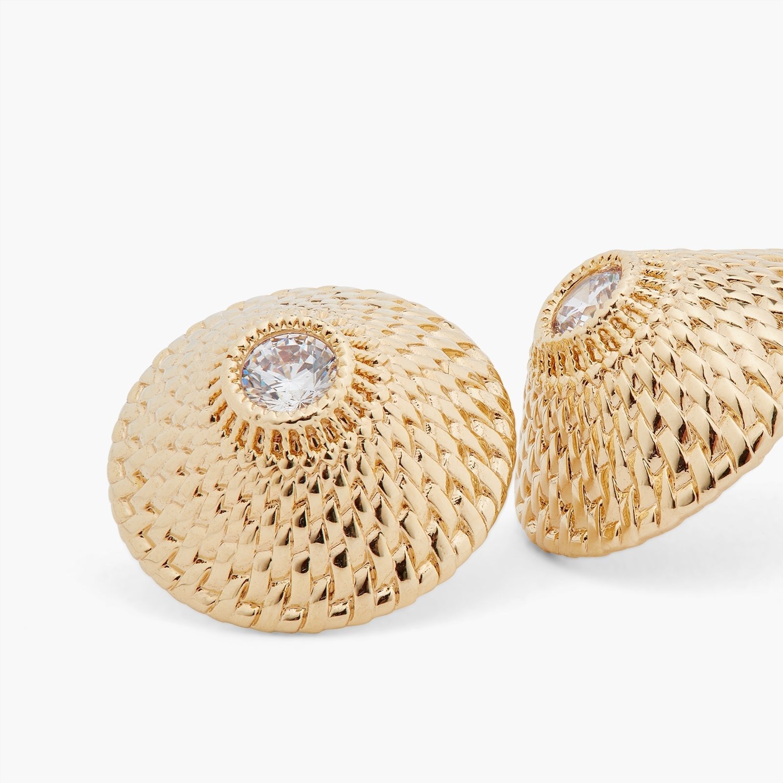 Wickerwork disc earrings | ASVA1021 - Les Nereides