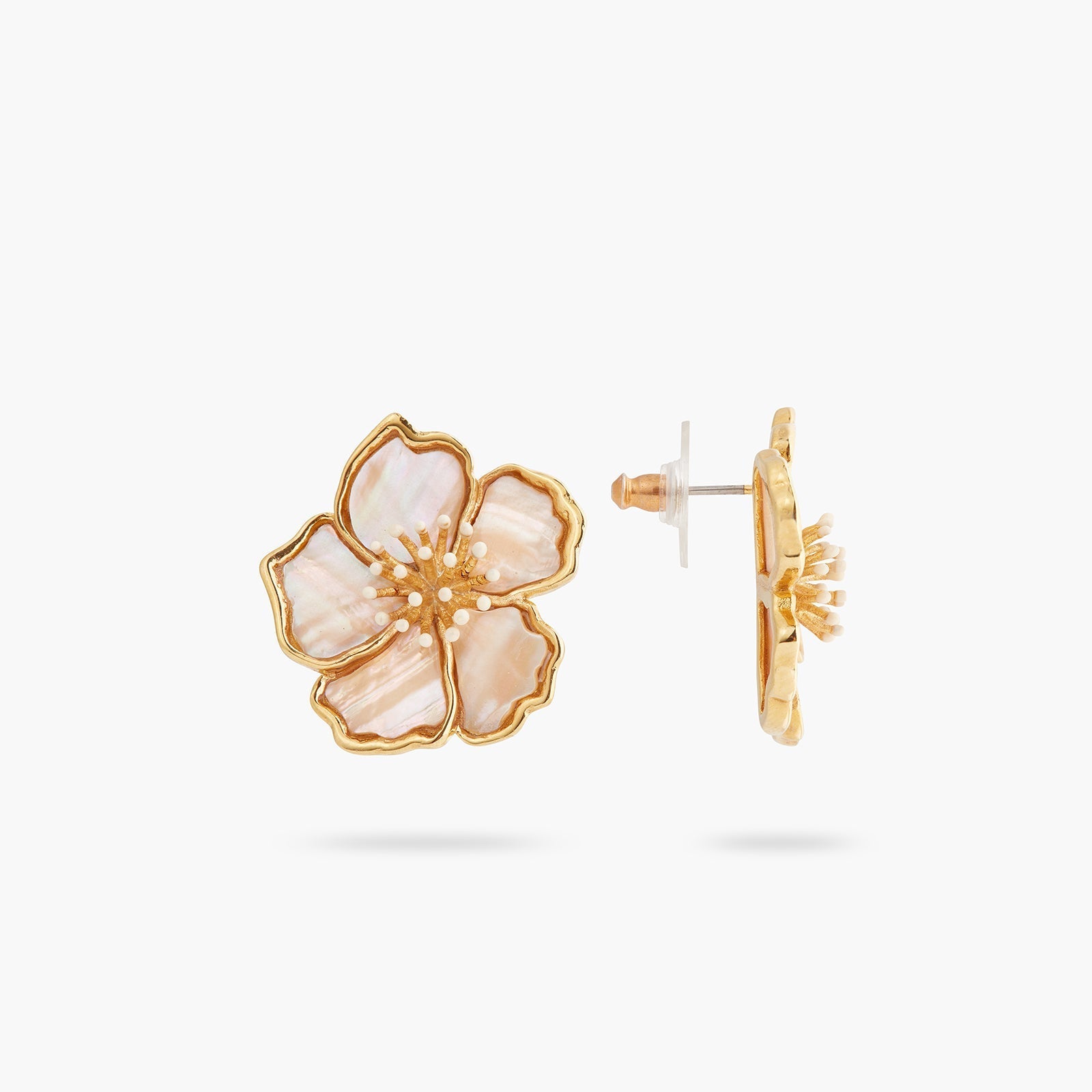 Wild rose mother of pearl earrings | ASEN1121 - Les Nereides
