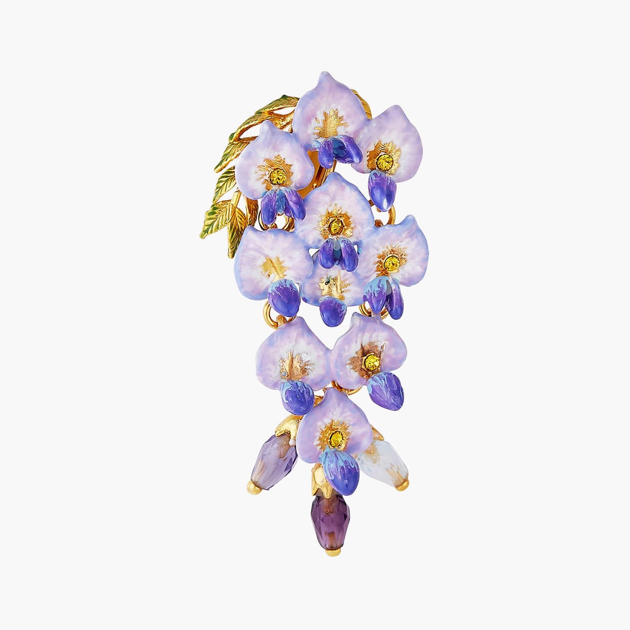 Wisteria Flower Dangling Earrings | ANOF102C/1 - Les Nereides