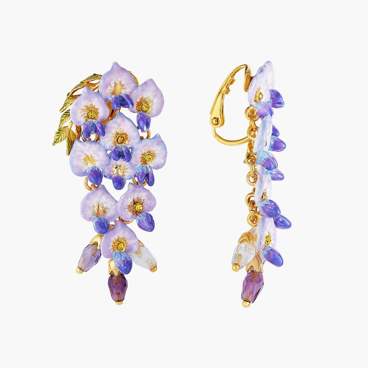 Wisteria Flower Dangling Earrings | ANOF102C/1 - Les Nereides