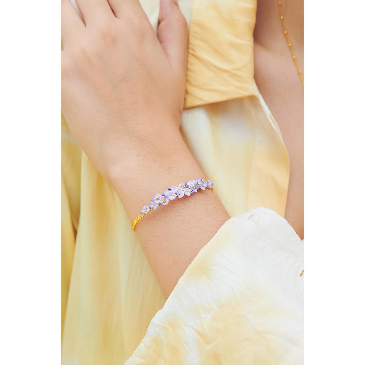 Wisteria Flowers Bangle S Bracelet | ANOF202/11 - Les Nereides