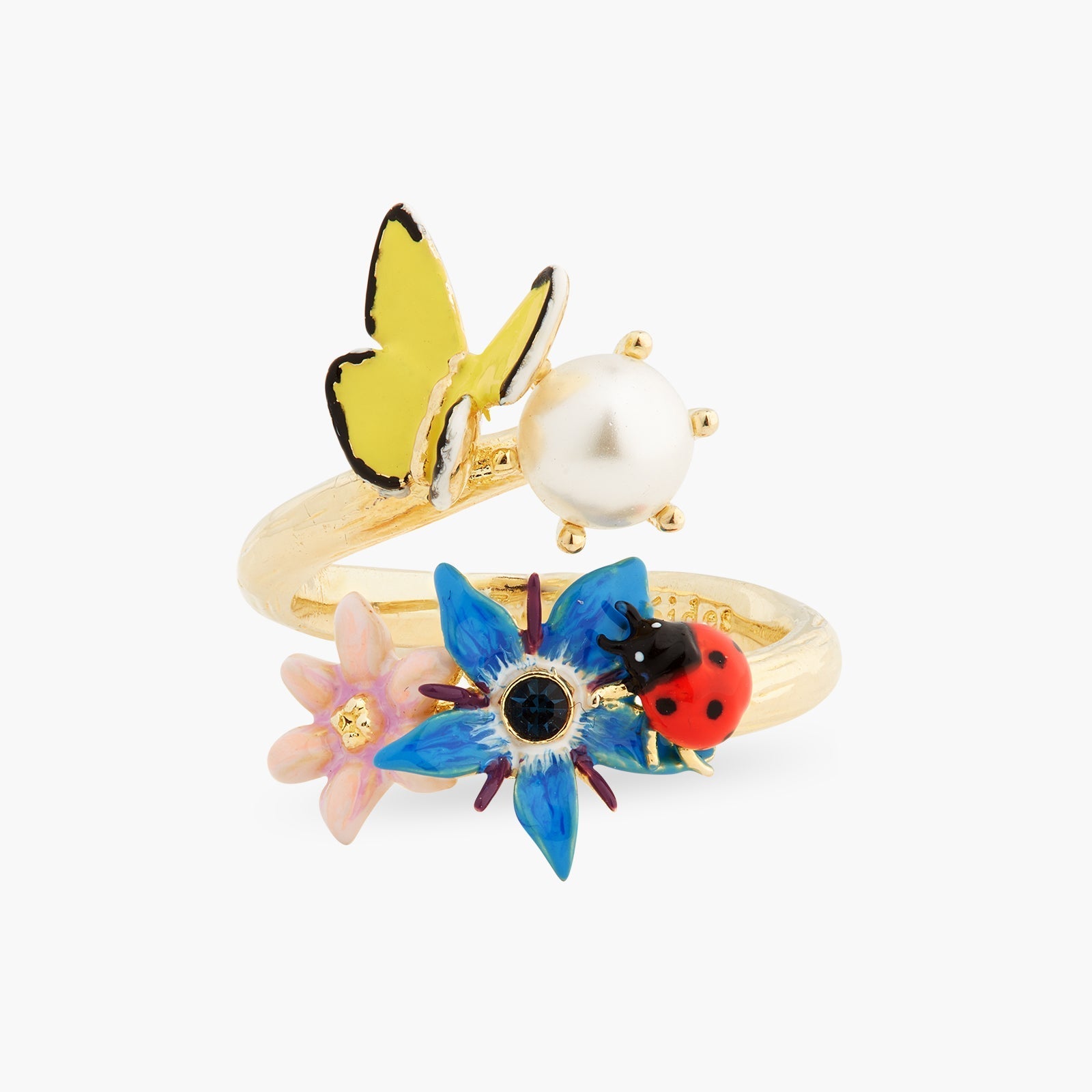 Wonderful Vegetable Garden And Mother - Of - Pearl Adjustable Ring | ASPO6011 - Les Nereides