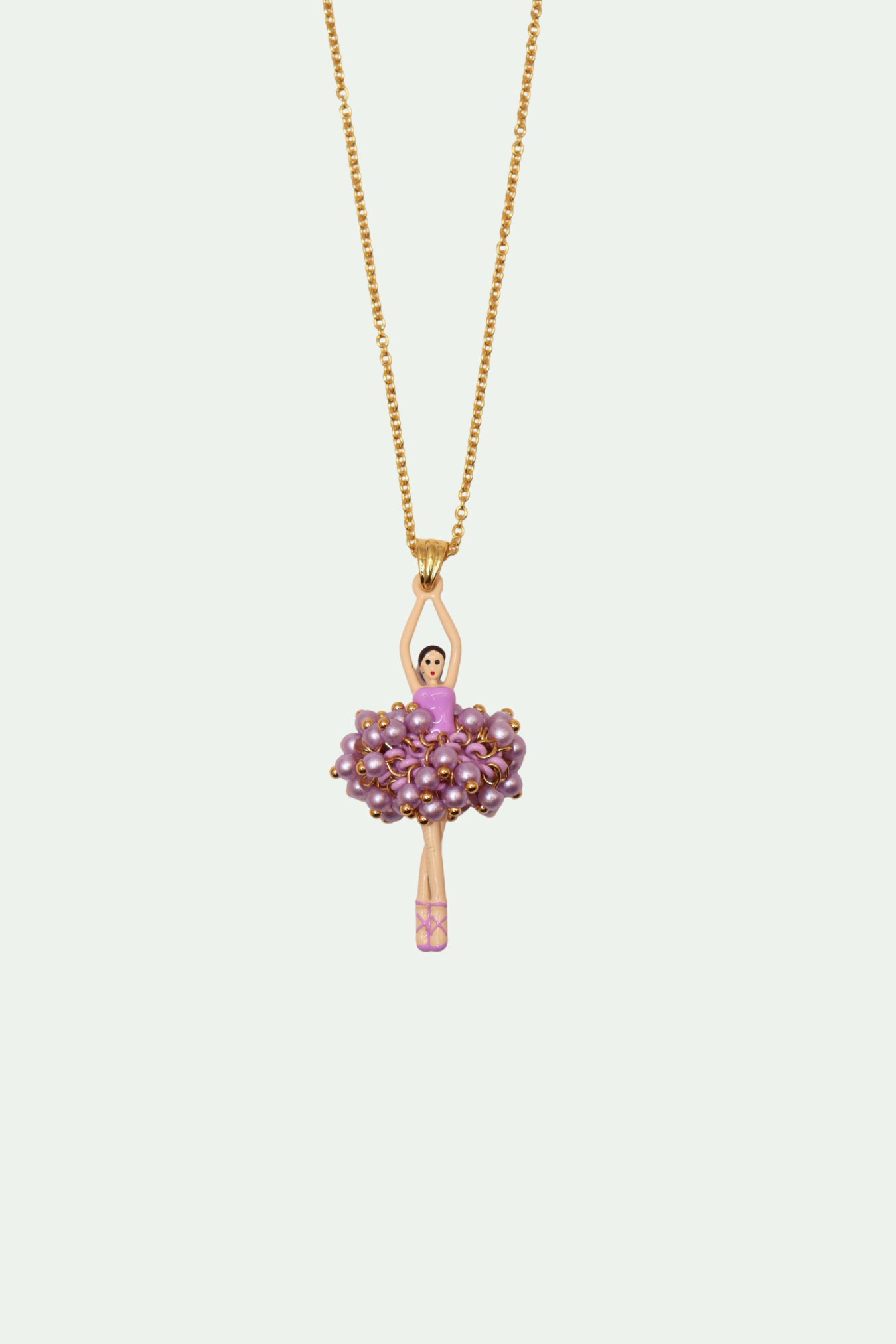 Ballerina With Wisteria Tutu Pendant Necklace | AXDD359