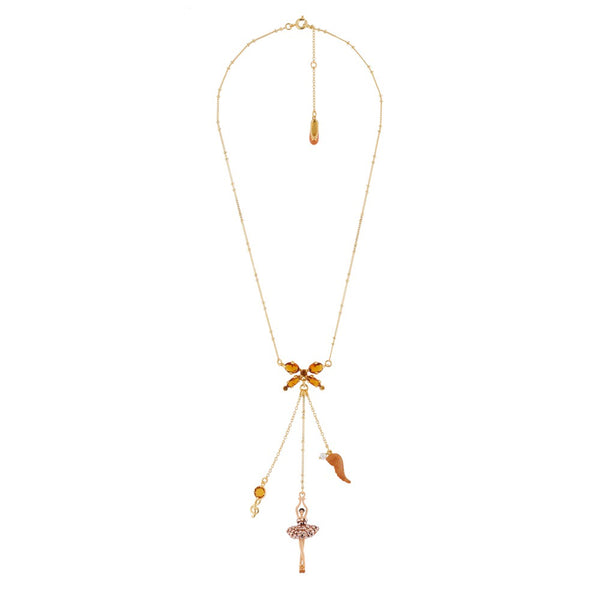 Pas de Deux Lux Rhinestones Copper Necklace | AGDDL3022