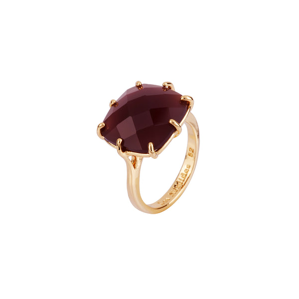La Diamantine Square Stone Aurore Purple Rings | ACLD602/11