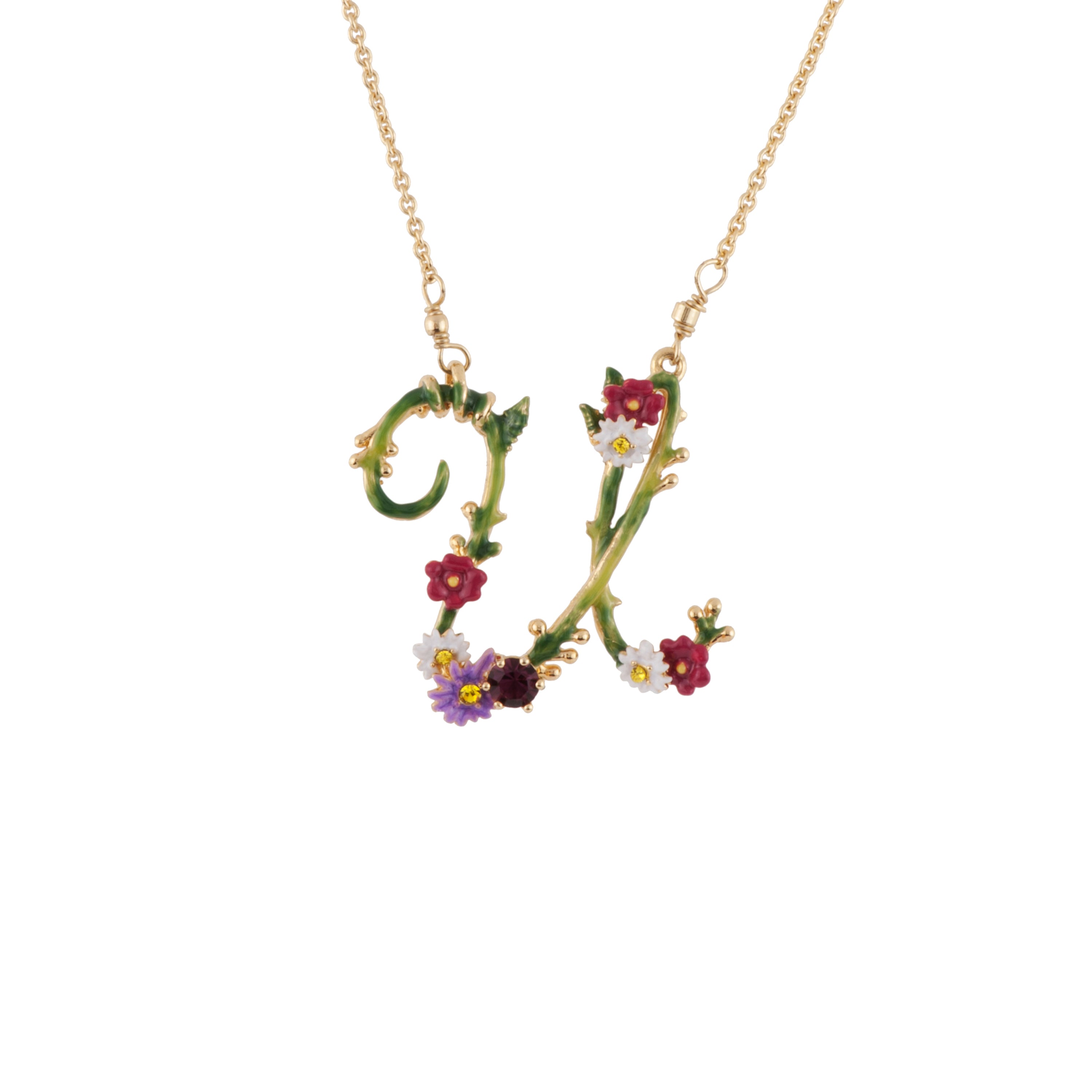 Lettres Florales Letter U Necklace | AELF3211