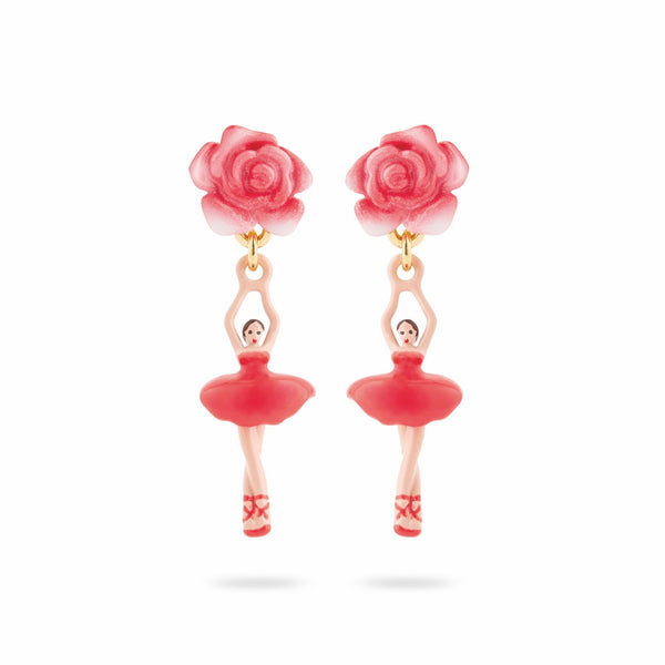 Mini pas de deux and rosebud earrings | ASMDD1011