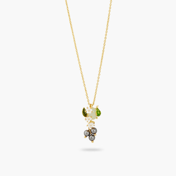 Blueberry And Scarab Beetle Pendant Necklace | ATBG3061