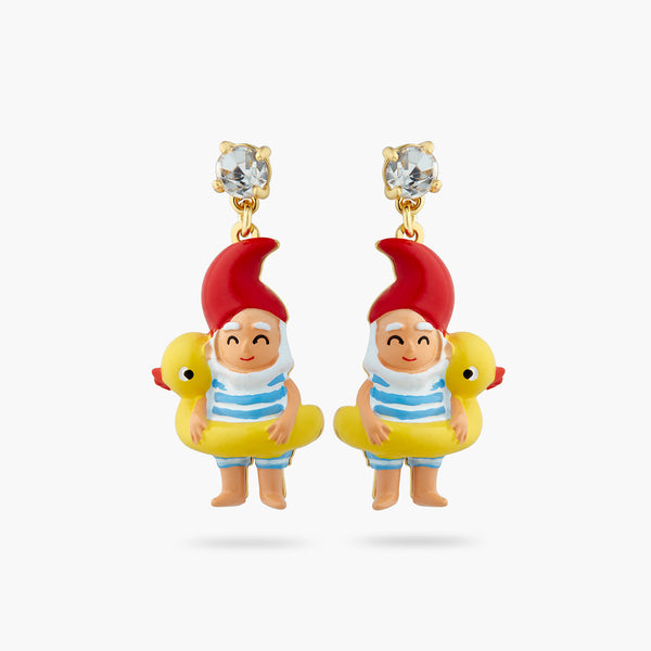Garden Gnome And Inflatable Duck Ring Earrings | ATCP1011