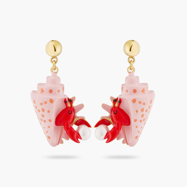 Hermit Crab And Pearl Earrings | ATOC1061