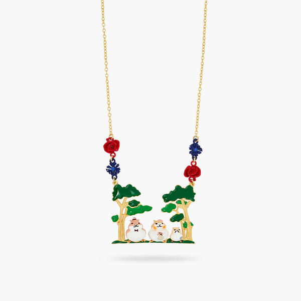 Hamster Family Forest Walk Statement Necklace | ATTO3011