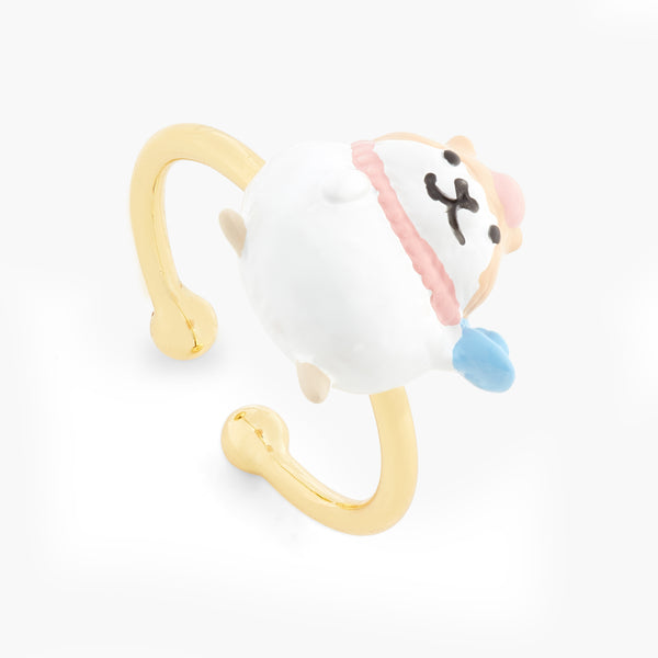 Hamster With A Sweet Tooth Adjustable Ring | ATTO6011