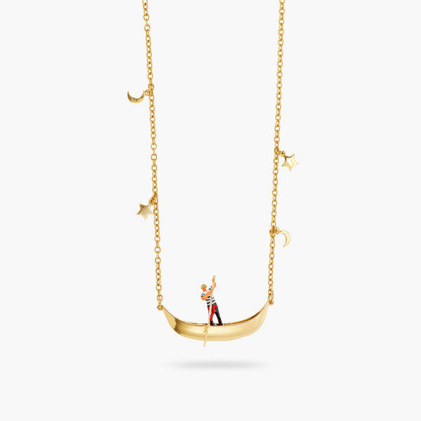 Boatman And Gondola Pendant Necklace | ATVE3051