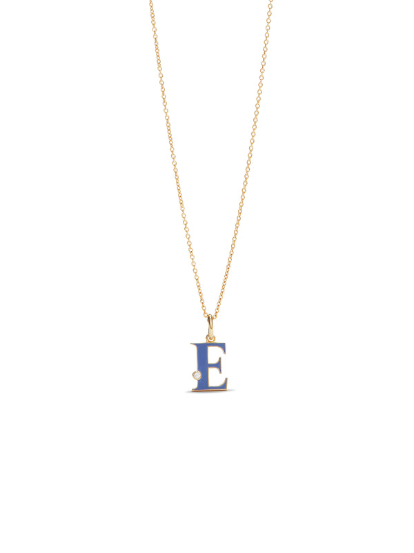 Letter E Pendant Necklace | AUAB3051