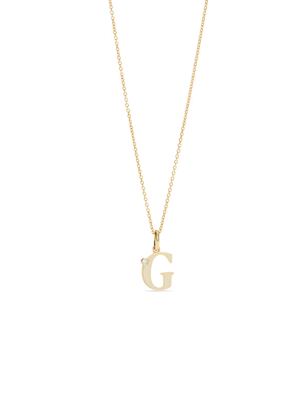 Letter G Pendant Necklace | AUAB3071