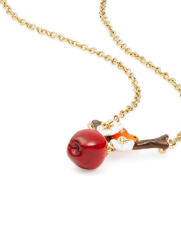 Robin And Apple Pendant Necklace | AUDC3021