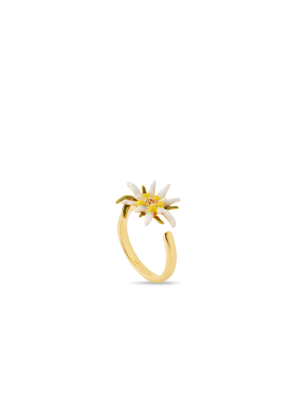 Edelweiss Flower Adjustable Ring | AULA6011