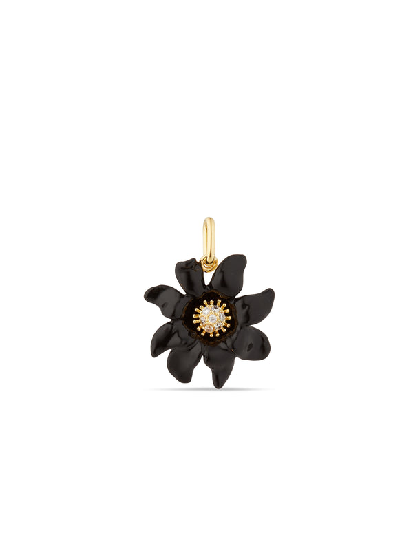 Black Lily Flower Pendant | AUPE4211