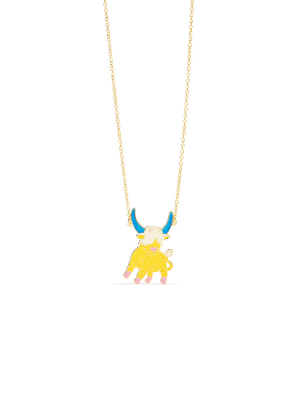 Taurus Astrological Sign Pendant Necklace | AUSA3021