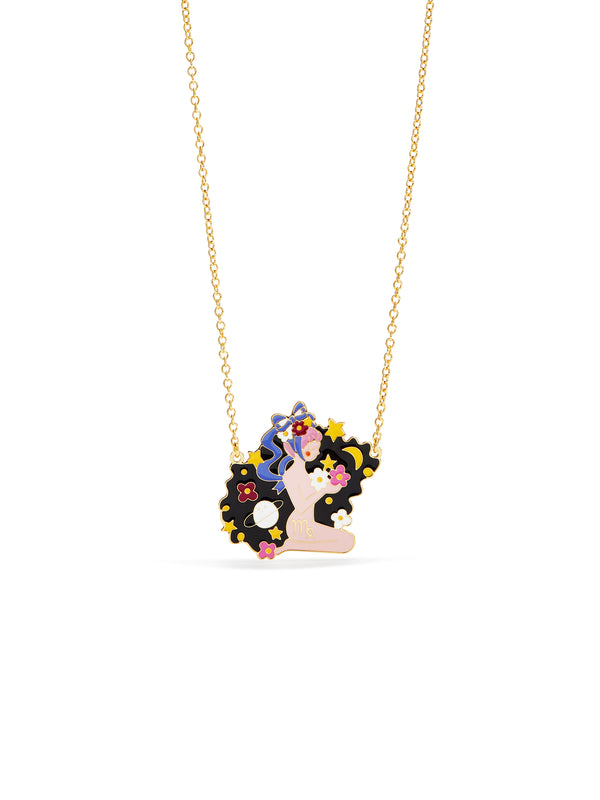 Virgo Astrological Sign Pendant Necklace | AUSA3061