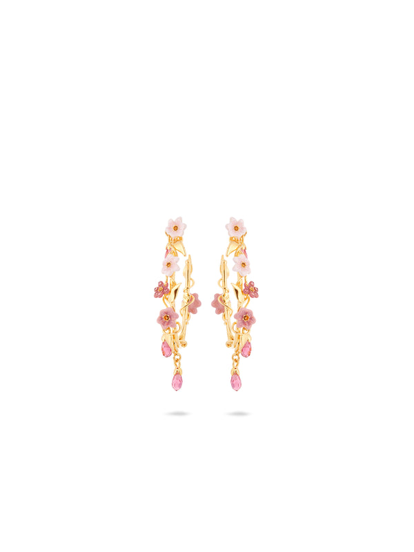 Pink Jasmine Flower Hoop Earrings | AUSP1061