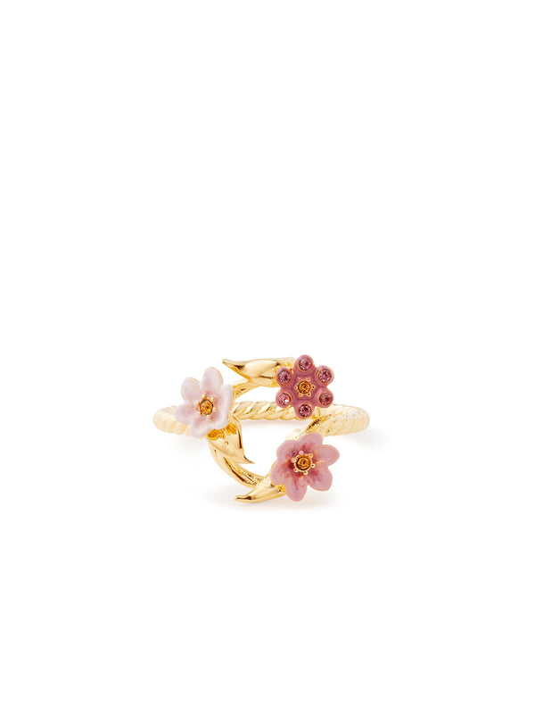 Fine Crown Ring Of Pink Jasmine Flowers | AUSP6031