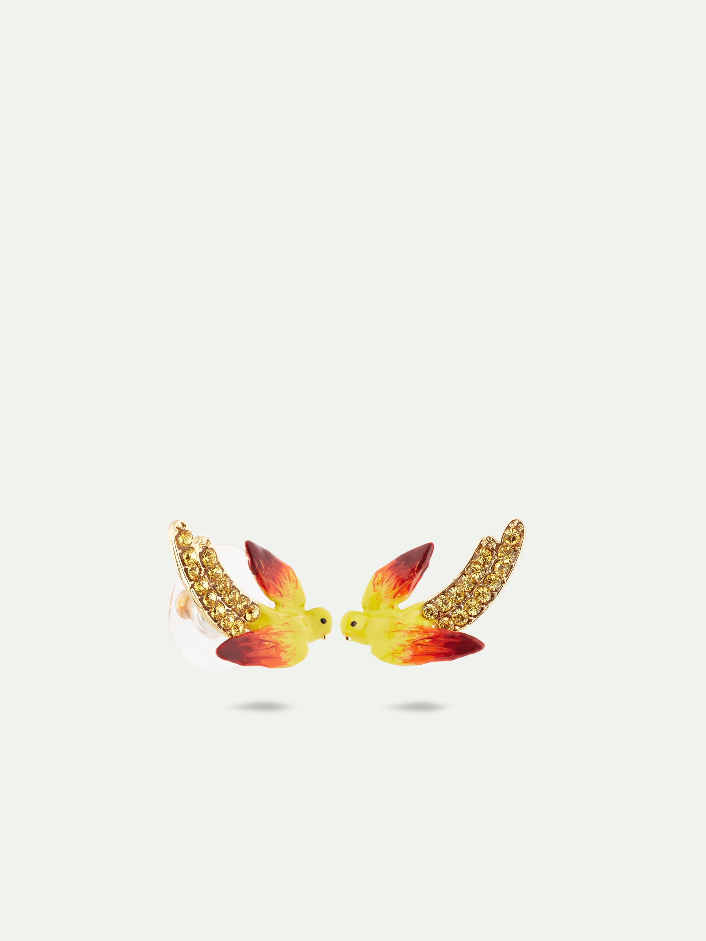 Yellow Budgie Post Earrings | AUVI1051