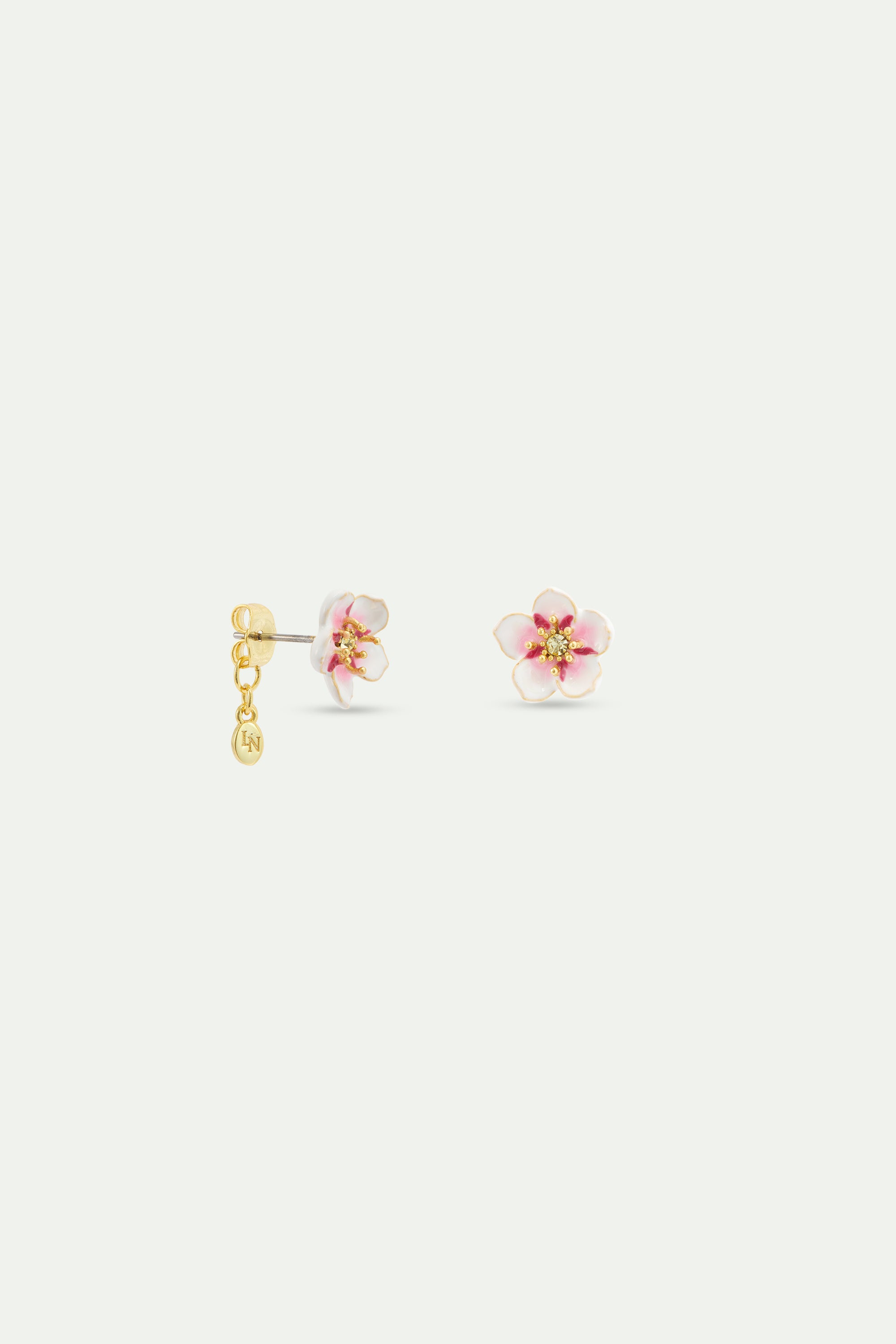 Mini White Cherry Blossom Post Earrings | AYHM1031