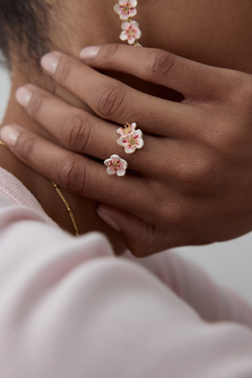 Mini Cherry Blossom Adjustable Ring | AYHM6011