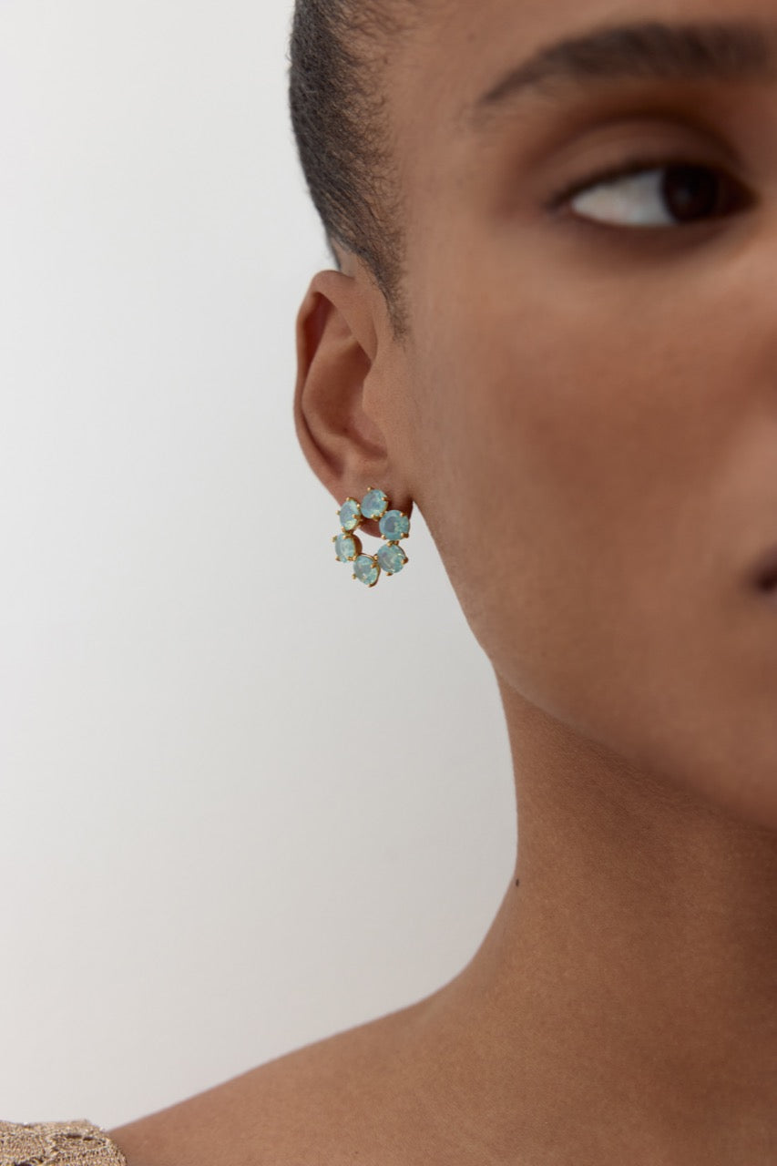 Glacier Blue Six-Stone Earrings | AYLD1422