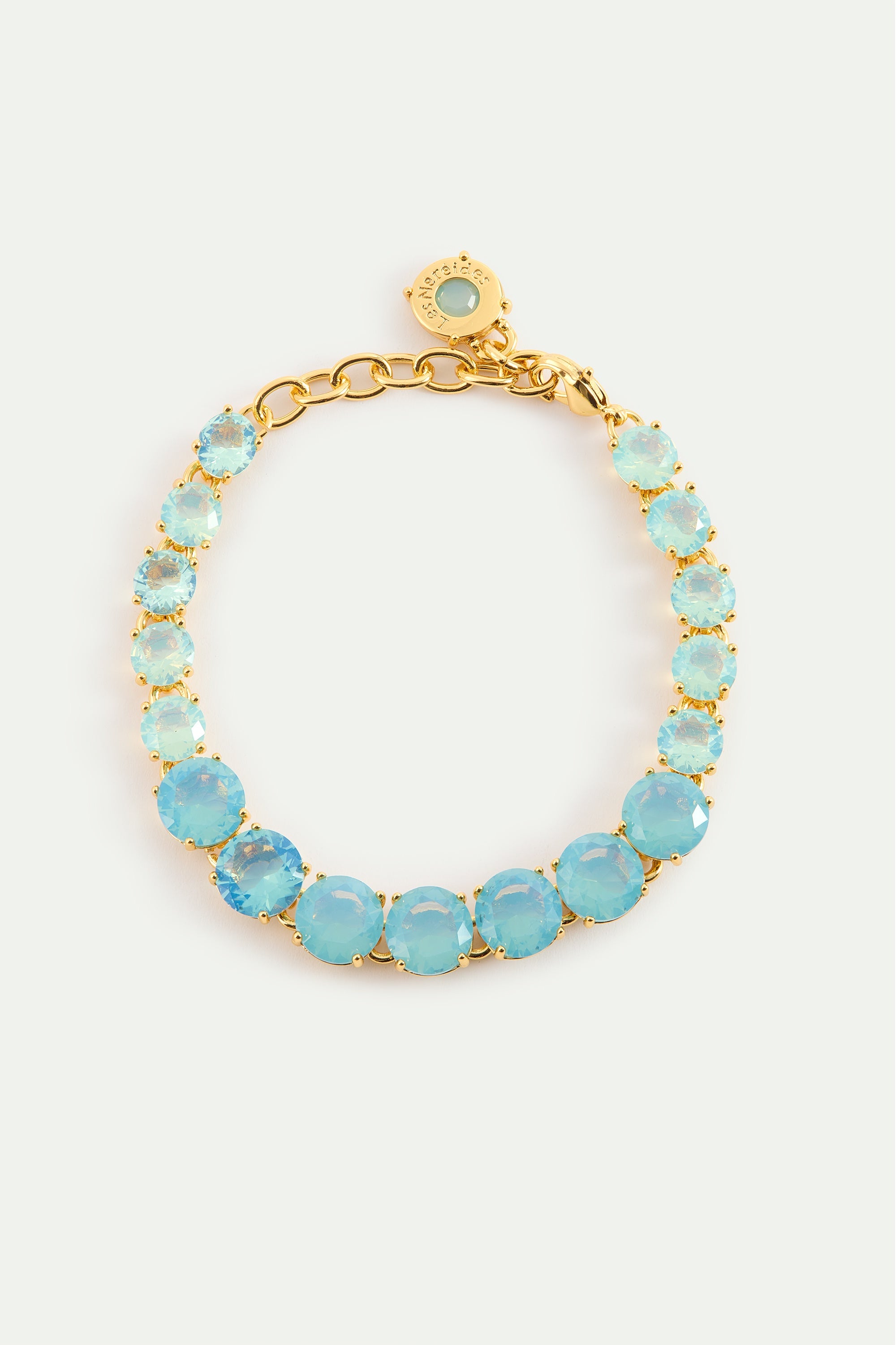 Single Row Glacier Blue Diamantine Bracelet | AYLD2522