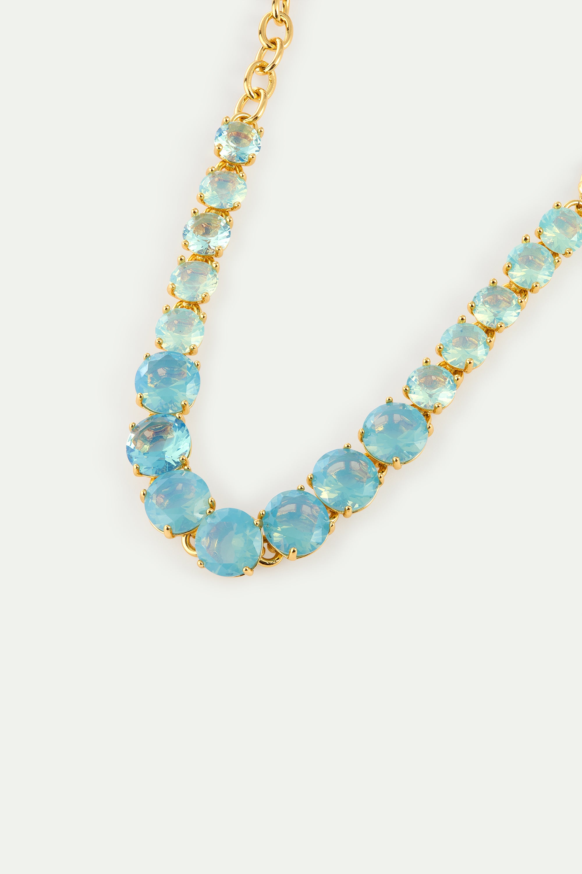 Single Row Glacier Blue Diamantine Bracelet | AYLD2522