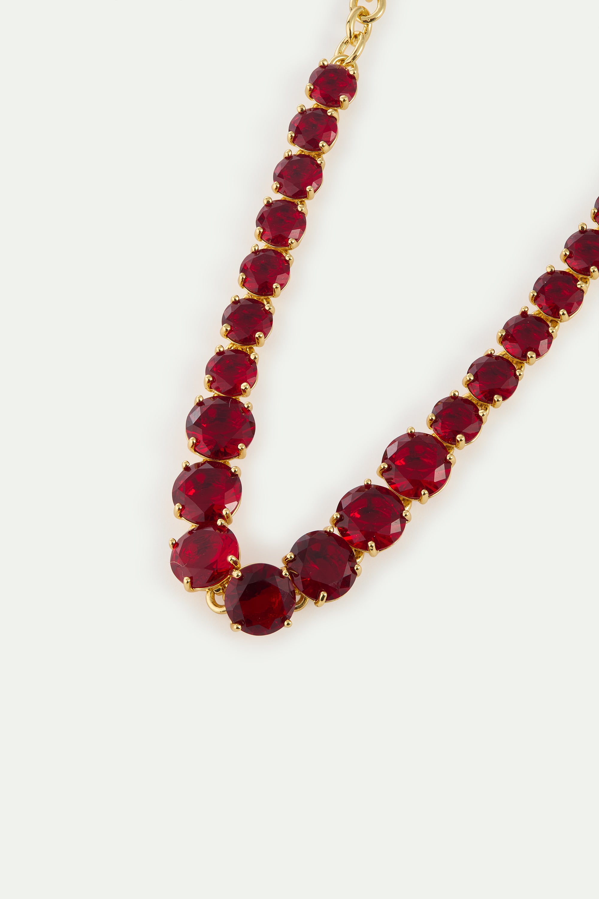Single Row Garnet Red Diamantine Bracelet | AYLD2523