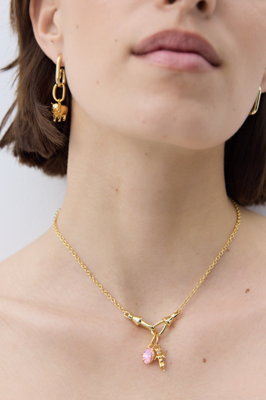 Gold Post Hoop Earrings | AYPE1011