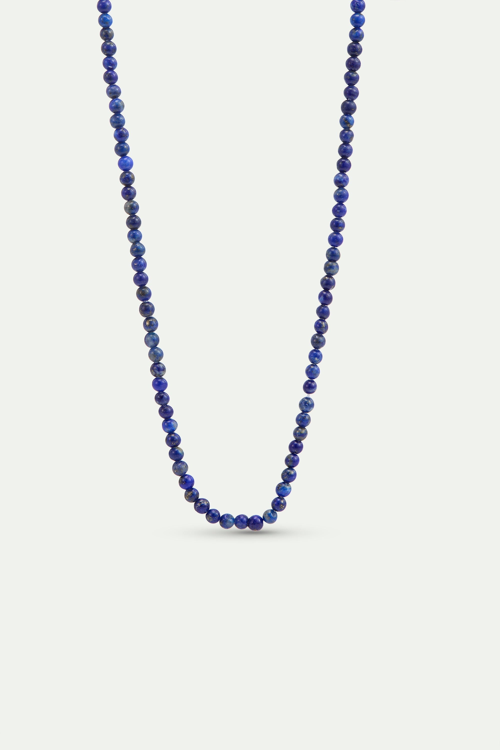 Thin Blue Lapis Lazuli Bead Necklace | AYPE3021