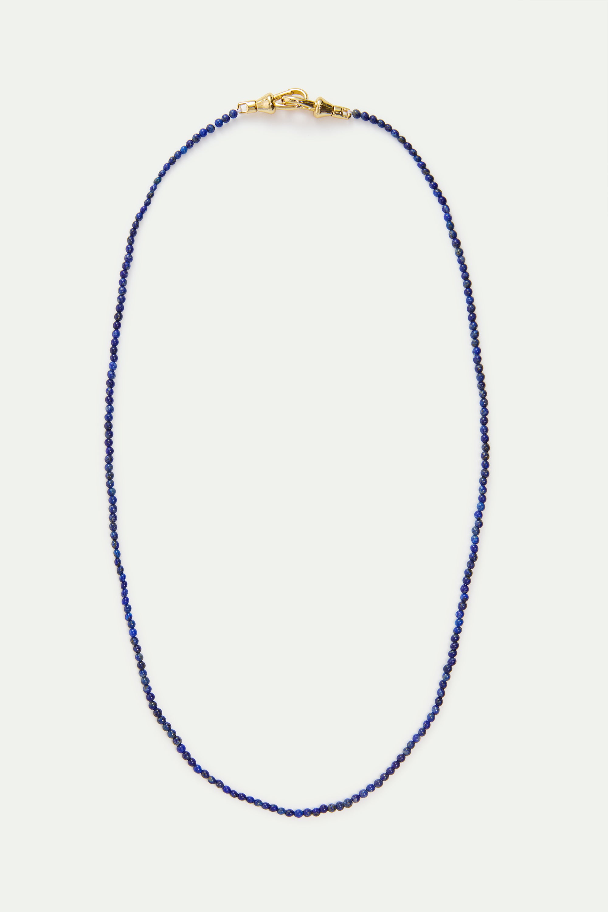 Thin Blue Lapis Lazuli Bead Necklace | AYPE3021