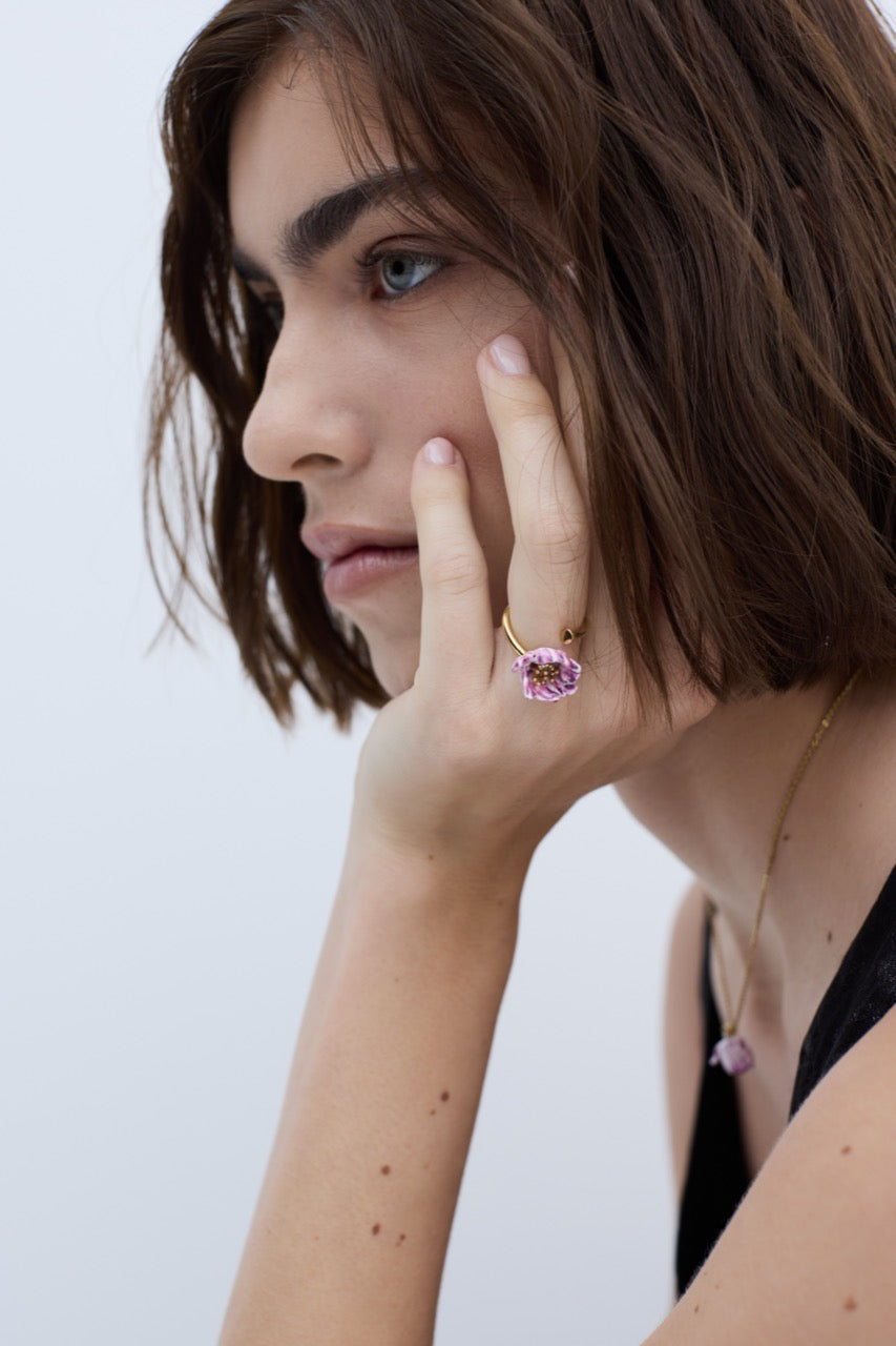 Purple Tulip Adjustable Ring | AYVA6031