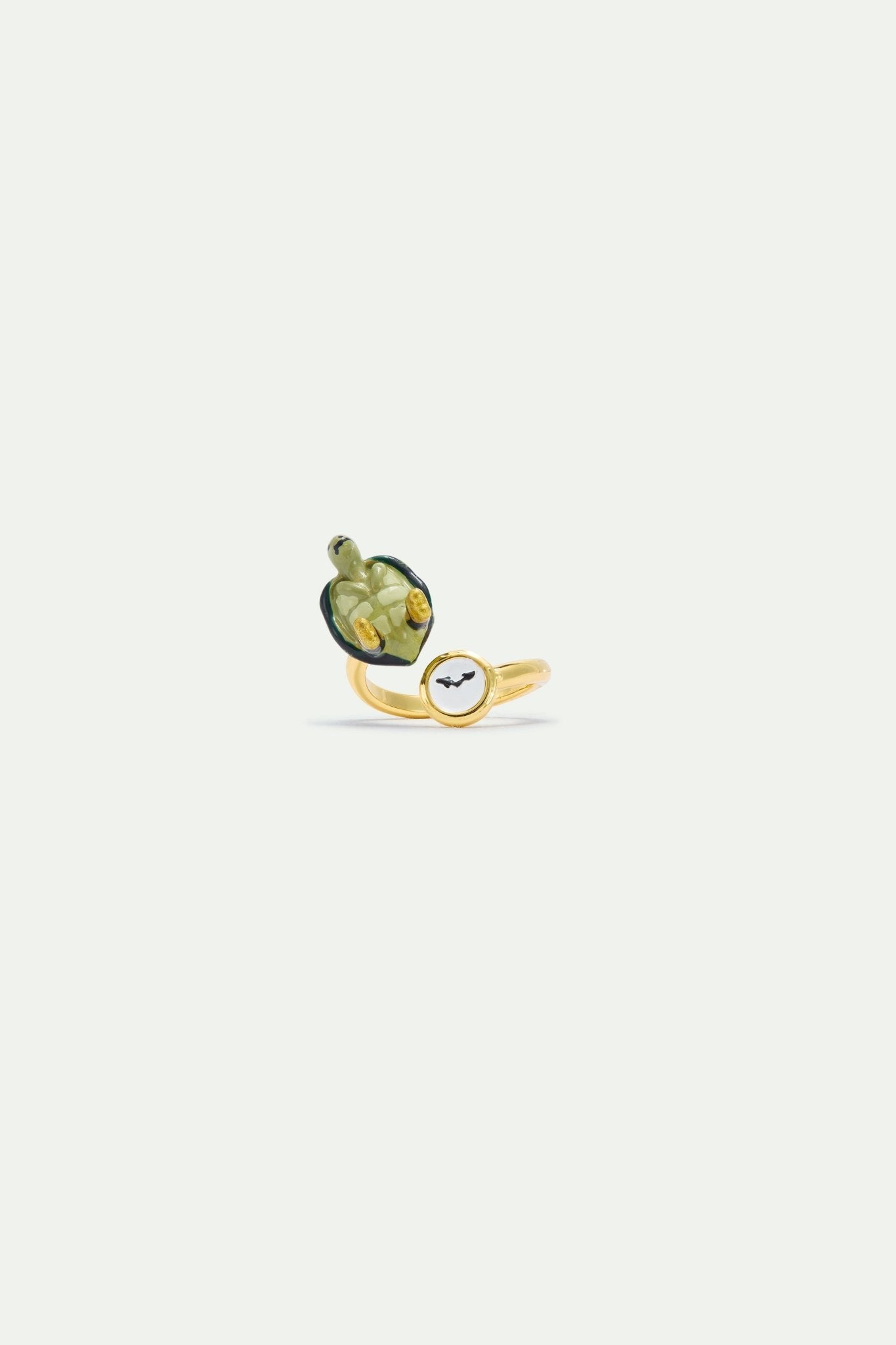 Adjustable Green Turtle Ring | AXFB6021 - Les Nereides