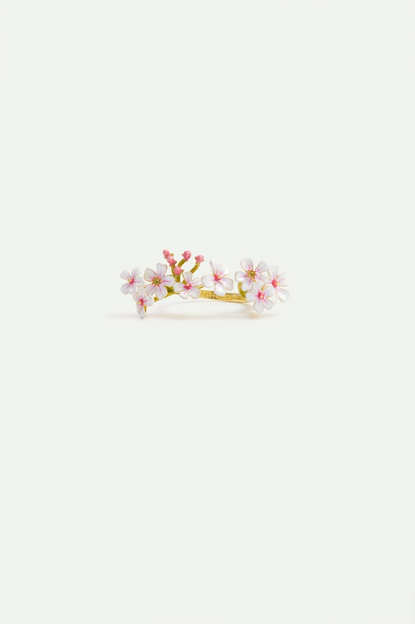 Adjustable Ring With White And Pink Hawthorns | AYDF6021 - Les Nereides